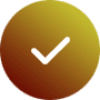 A gold colored button with an image of a check mark.
